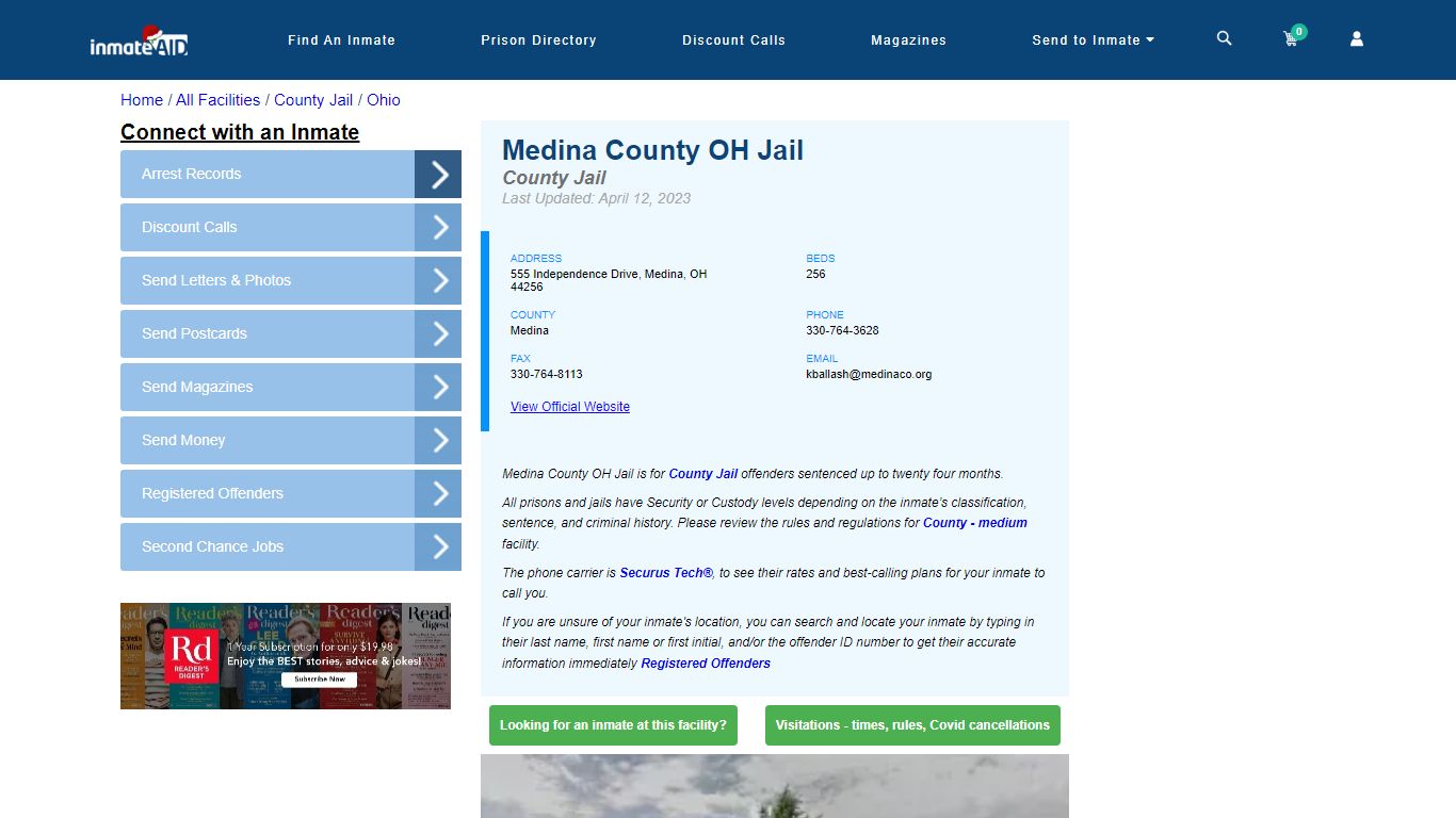 Medina County OH Jail - Inmate Locator - Medina, OH